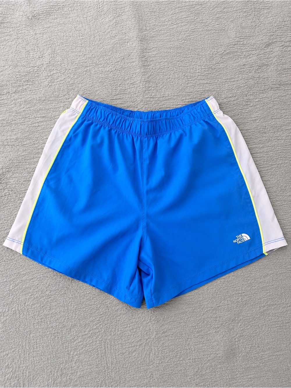 The North Face Bright Blue Athletic Shorts with White Panels